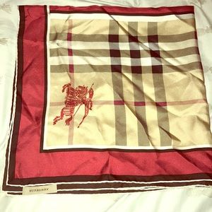 Authentic Burberry Silk square Scarf